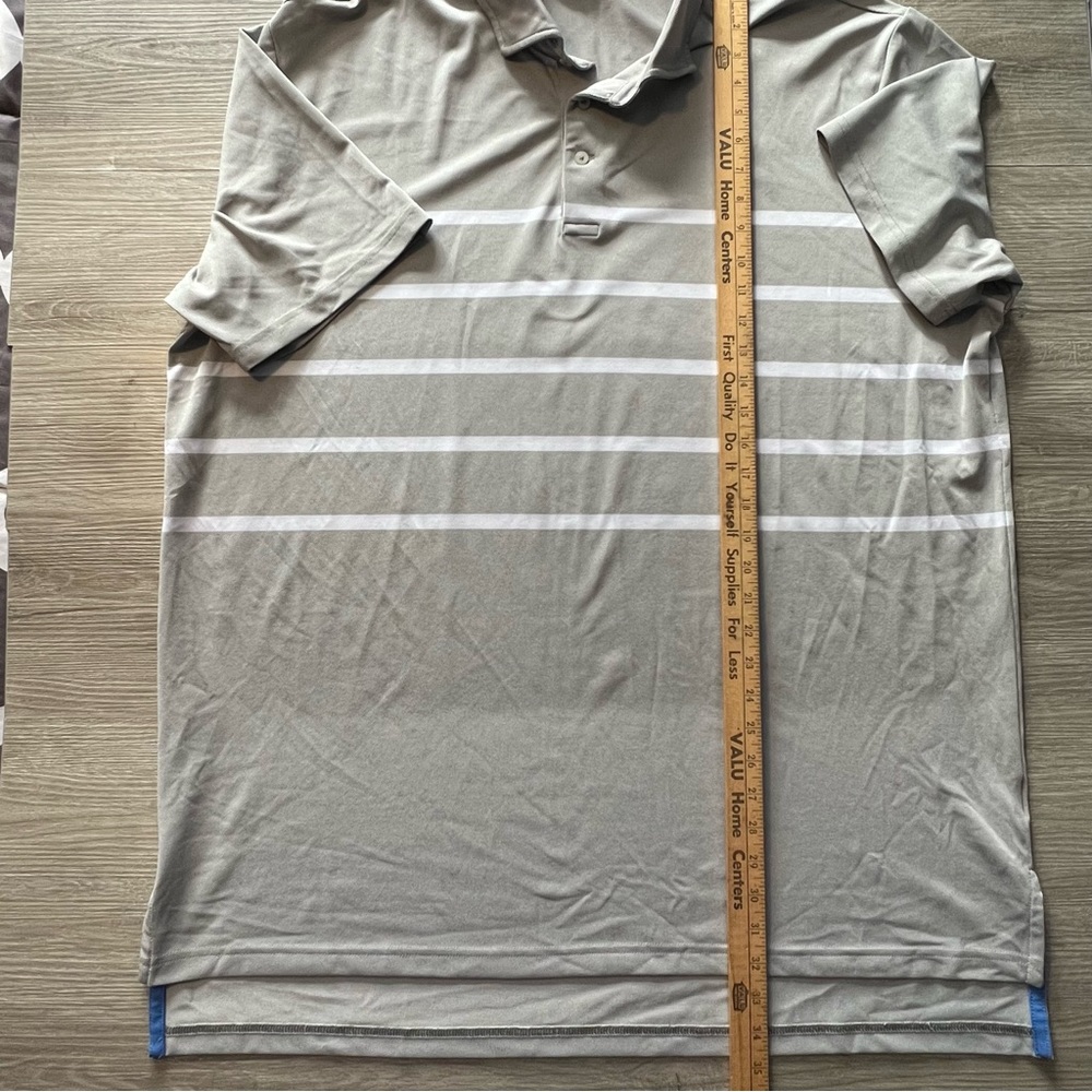 ⛳️RLX Golf Polo Grey with white stripes XXL ⛳️ - Picture 3 of 5
